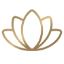 Das ist ein kleines Icon, das eine stilisierte, goldfarbene Blume mit fünf Blütenblättern darstellt. Im Zentrum der Blume befindet sich ein dunkles Quadrat, das möglicherweise eine Öffnung oder einen Kern symbolisiert. Der Hintergrund ist transparent.